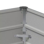 vidaXL Planter Light Grey 39.37 x 15.75 x 17.72 in Steel