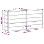 vidaXL Planter Anthracite 160 x 40 x 75 cm Steel