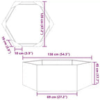 vidaXL Garden Planter Black Steel Large Durable Garden Planter