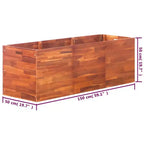 vidaXL Raised Bed Natural brown Solid Acacia wood Large Durable