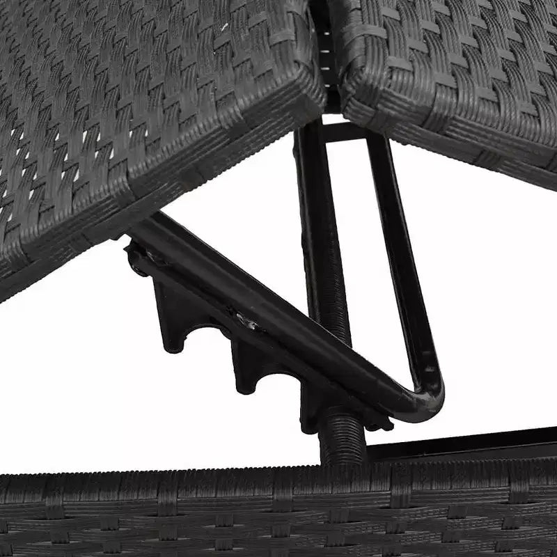 vidaXL Patio Sun Lounger Poly Rattan Standard Size