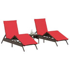 vidaXL Patio Sun Lounger Poly Rattan Standard Size