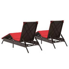 vidaXL Patio Sun Lounger Poly Rattan Standard Size