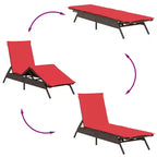 vidaXL Patio Sun Lounger Poly Rattan Standard Size