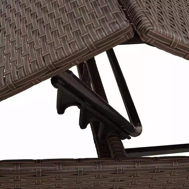 vidaXL Patio Sun Lounger Poly Rattan Standard Size