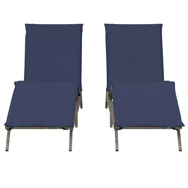 vidaXL Patio Sun Lounger Poly Rattan Standard Size