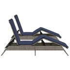 vidaXL Patio Sun Lounger Poly Rattan Standard Size