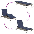 vidaXL Patio Sun Lounger Poly Rattan Standard Size