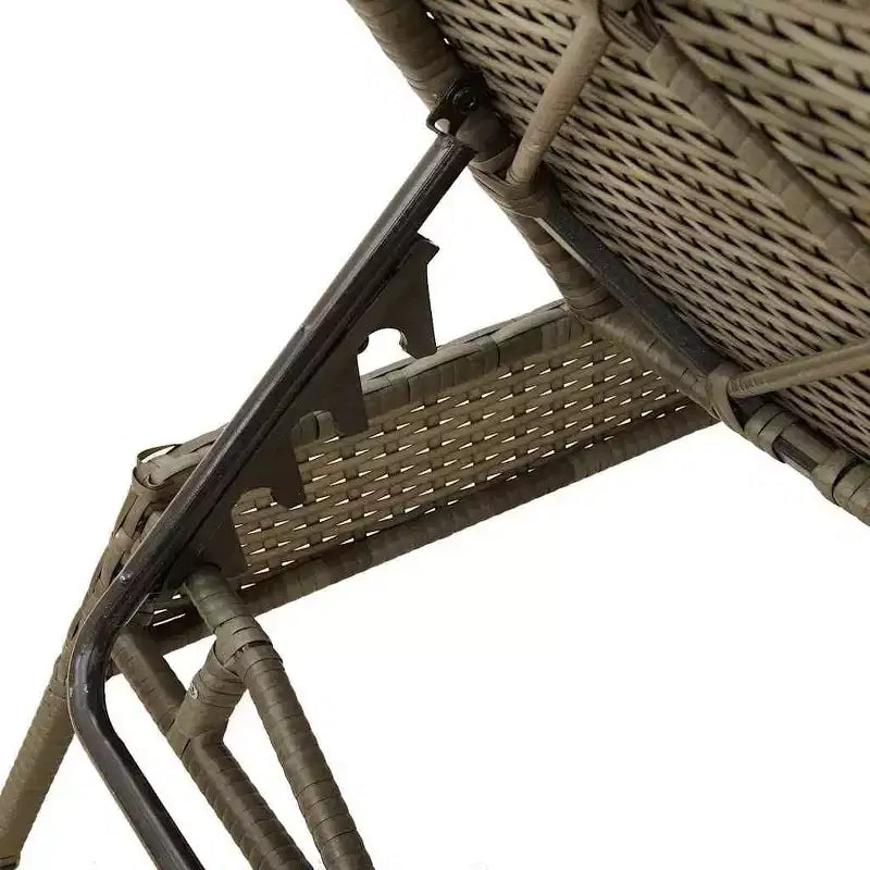 vidaXL Patio Sun Lounger Poly Rattan Standard Size