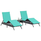 vidaXL Patio Sun Lounger Poly Rattan Standard Size