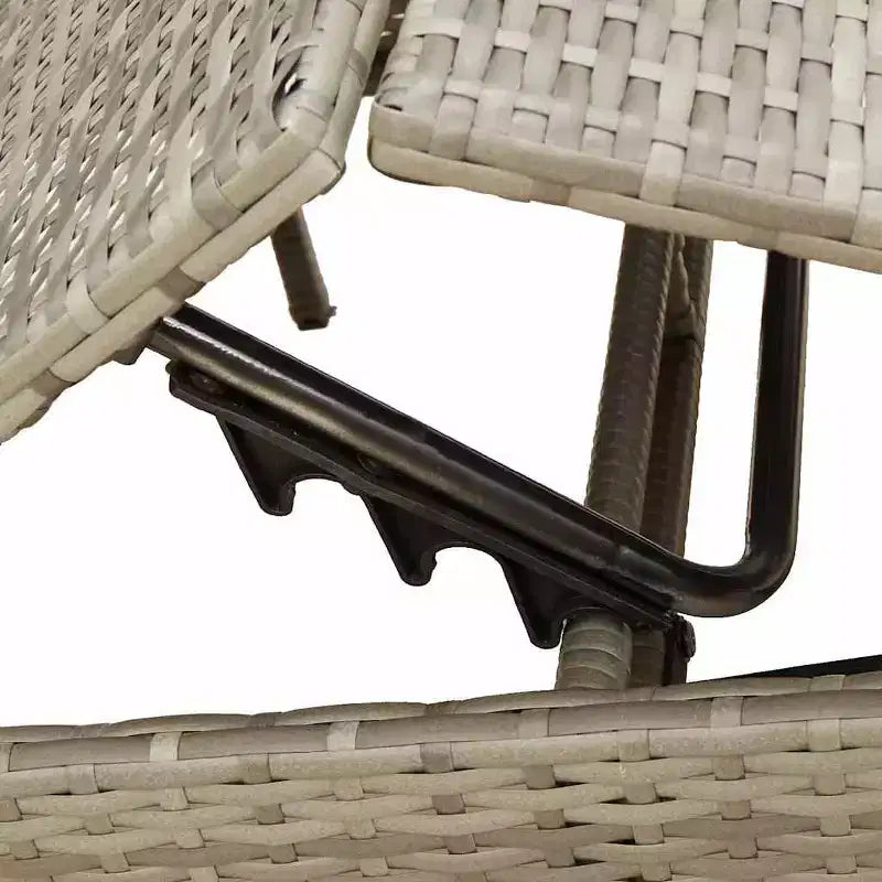vidaXL Patio Sun Lounger Poly Rattan Standard Size