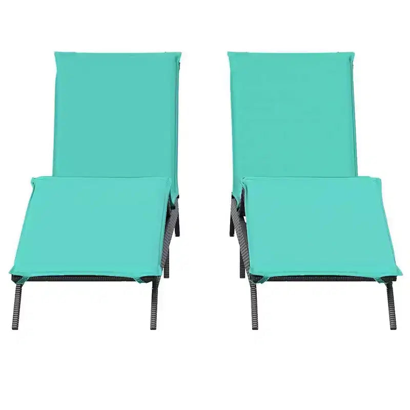 vidaXL Patio Sun Lounger Poly Rattan Standard Size