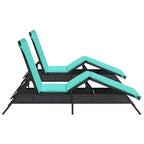vidaXL Patio Sun Lounger Poly Rattan Standard Size