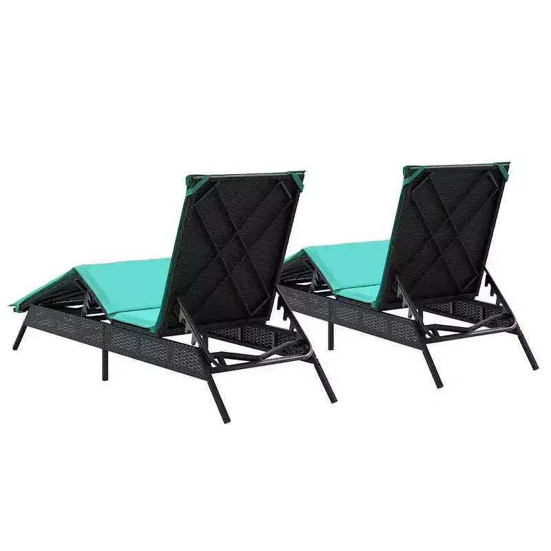 vidaXL Patio Sun Lounger Poly Rattan Standard Size
