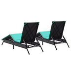 vidaXL Patio Sun Lounger Poly Rattan Standard Size