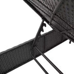 vidaXL Patio Sun Lounger Set PE rattan Extra Long Removable Covers