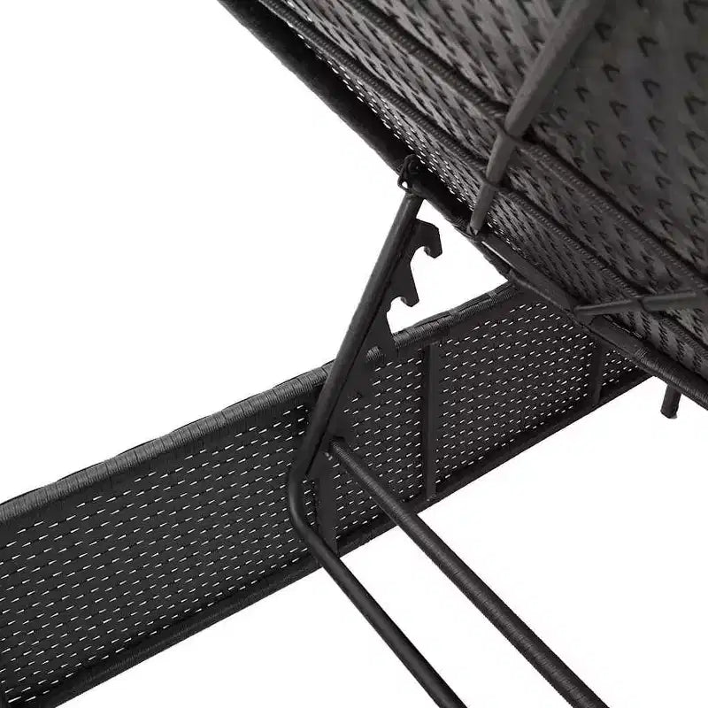 vidaXL Patio Sun Lounger Set PE rattan Extra Long Removable Covers