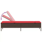 vidaXL Patio Sun Lounger Set PE rattan Extra Long Removable Covers