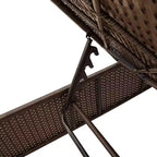 vidaXL Patio Sun Lounger Set PE rattan Extra Long Removable Covers