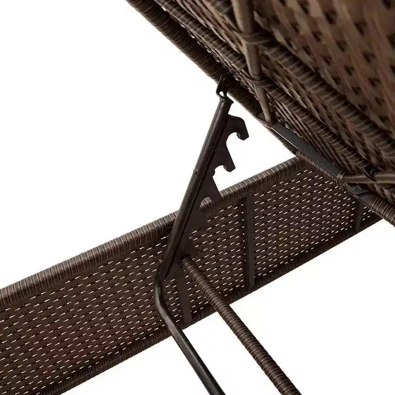 vidaXL Patio Sun Lounger Set PE rattan Extra Long Removable Covers