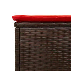 vidaXL Patio Sun Lounger Set PE rattan Extra Long Removable Covers