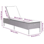 vidaXL Patio Sun Lounger Set PE rattan Extra Long Removable Covers
