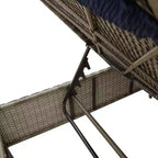vidaXL Patio Sun Lounger Set PE rattan Extra Long Removable Covers