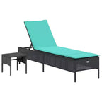 vidaXL Patio Sun Lounger Set PE rattan Extra Long Removable Covers