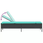 vidaXL Patio Sun Lounger Set PE rattan Extra Long Removable Covers