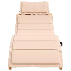 vidaXL Sun lounger21.65 x 72.44 x 25.20 in Solid Acacia Wood