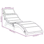 vidaXL Sun lounger21.65 x 72.44 x 25.20 in Solid Acacia Wood