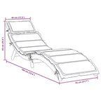 vidaXL Sun lounger21.65 x 72.44 x 25.20 in Solid Acacia Wood