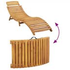vidaXL Sun lounger21.65 x 72.44 x 25.20 in Solid Acacia Wood