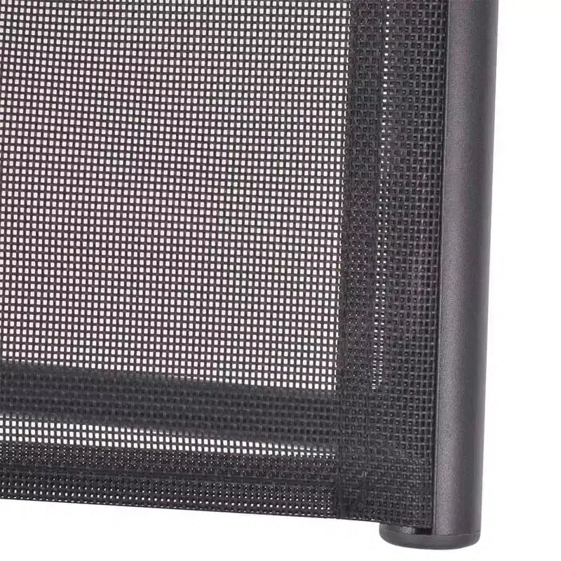 vidaXL Sunlounger Black Aluminum Medium Adjustable Armrests