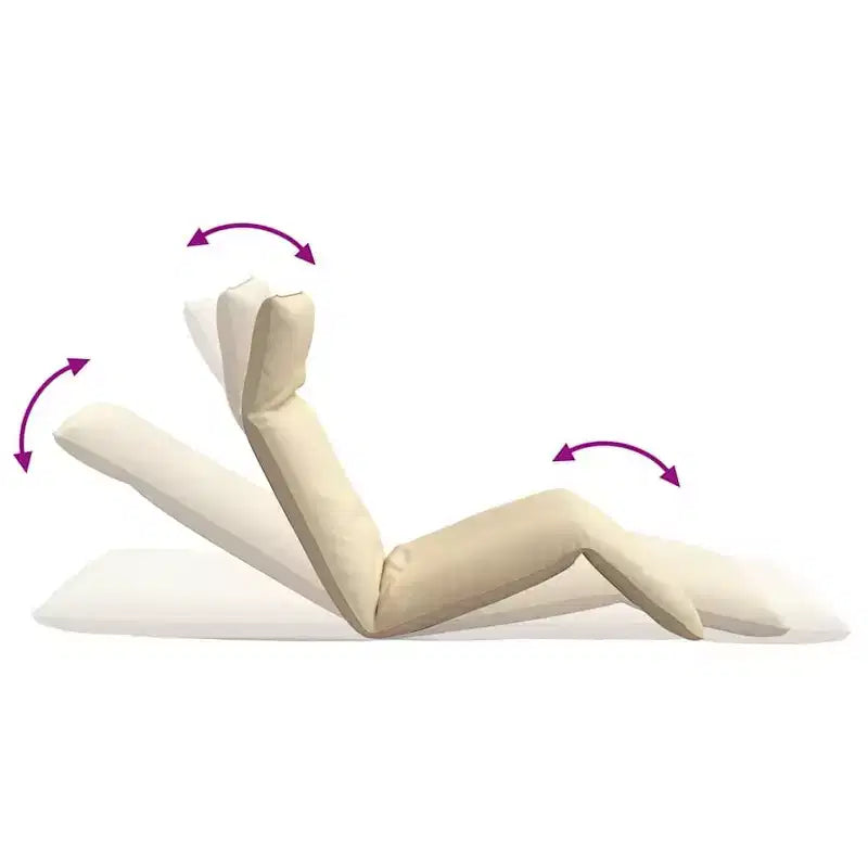 vidaXL Sun Lounger Beige Oxford fabric 100% polyester, metal frame