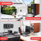 Pyle Universal Wall Mount Soundbar Speaker Brackets - Black