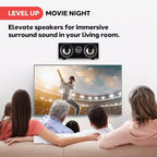 Pyle Universal Wall Mount Soundbar Speaker Brackets - Black