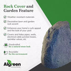 Algreen Receptacle Large Outdoor Rock Cover Decorative Lawn and Garden Landscape Accent to Hide Wires or Other Equipment, Warm Gray