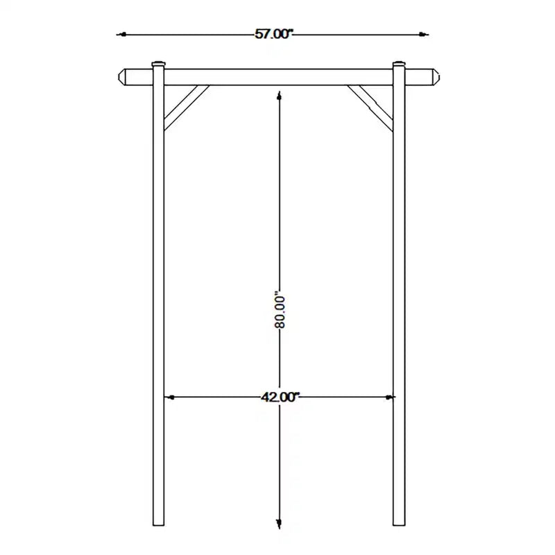 Dura-Trel Elmwood Arbor, 57 by 84 Inch PVC Patio Garden Arch, Outdoor Lattice Frame Decoration or Trellis for Climbing Plants, White