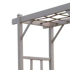 Dura-Trel Elmwood Arbor, 57 by 84 Inch PVC Patio Garden Arch, Outdoor Lattice Frame Decoration or Trellis for Climbing Plants, White