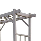Dura-Trel Elmwood Arbor, 57 by 84 Inch PVC Patio Garden Arch, Outdoor Lattice Frame Decoration or Trellis for Climbing Plants, White