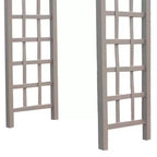 Dura-Trel Elmwood Arbor, 57 by 84 Inch PVC Patio Garden Arch, Outdoor Lattice Frame Decoration or Trellis for Climbing Plants, White