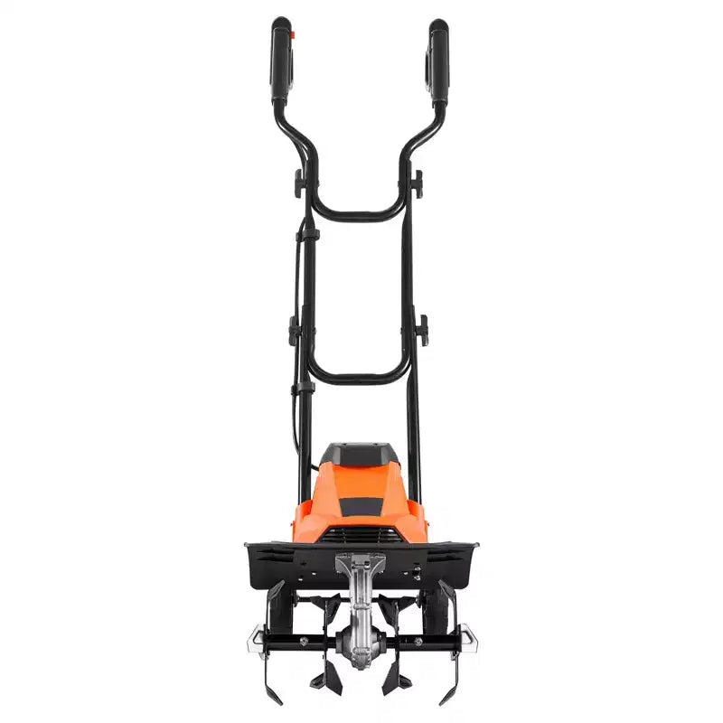 VEVOR Corded Electric Tiller, 14 Inch Tilling Width Garden Rototiller, 10-Amp Motor, Cultivator with Steel Tines and Foldable Handle, Orange&Black