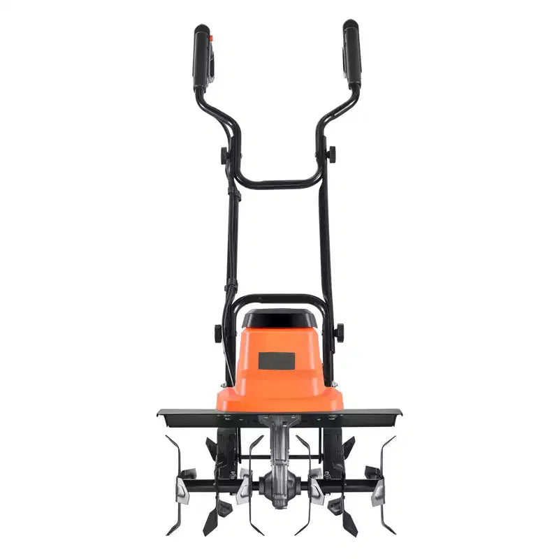 VEVOR Corded Electric Tiller, 18 Inch Tilling Width Garden Rototiller, 13.5-Amp Motor, Cultivator with Steel Tines and Foldable Handle, Orange&Black