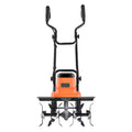 VEVOR Corded Electric Tiller, 18 Inch Tilling Width Garden Rototiller, 13.5-Amp Motor, Cultivator with Steel Tines and Foldable Handle, Orange&Black