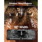 VEVOR Corded Electric Tiller, 18 Inch Tilling Width Garden Rototiller, 13.5-Amp Motor, Cultivator with Steel Tines and Foldable Handle, Orange&Black