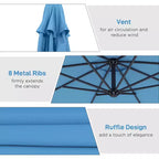 10' Cantilever Tilt Offset Patio Umbrella w/ UV & Water Safe Material & Cross Base (Weight Not Included)