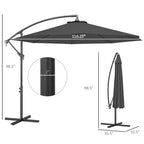 10' Cantilever Tilt Offset Patio Umbrella w/ UV & Water Safe Material & Cross Base (Weight Not Included)
