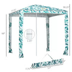 Quick Beach Cabana Canopy Umbrella, 6.5' Easy-Assembly Sun-Shade Shelter with Sandbags and Carry Bag, Cool UV50+ Fits Kids & Family