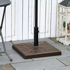 42lbs Resin Patio Umbrella Base, 20 Square Outdoor Umbrella Stand Holder for Parasol Poles 1.26, 1.5, and 1.9 Dia
